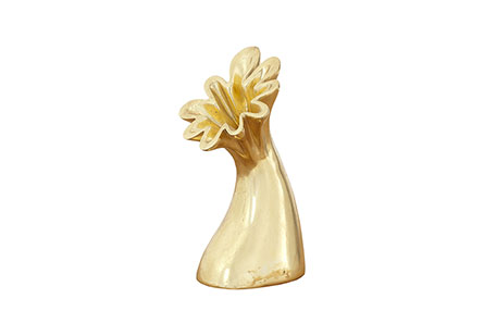 Anemone Vase, Gold Leaf, SM