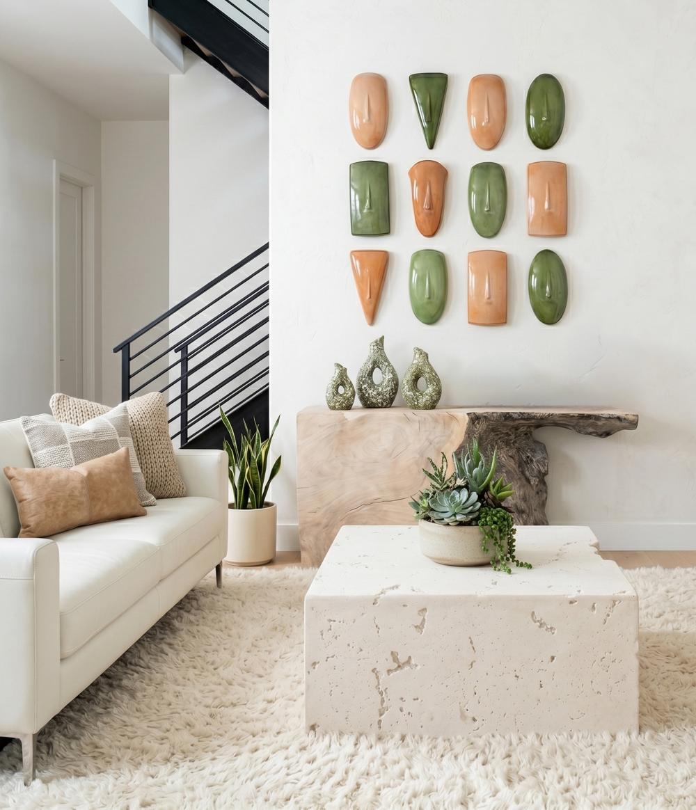Rectangle Cycladic Wall Art, Green