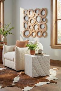 Chuleta Rings Wall Art, Chamcha Wood, Square, LG