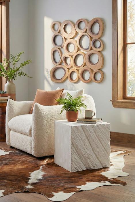 Chuleta Rings Wall Art, Chamcha Wood, Square, LG