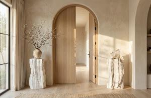 Stratified Cast Stone Pedestal, Roman Stone