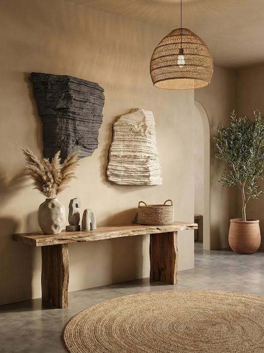 Stratified Rock Wall Décor, Charcoal Stone