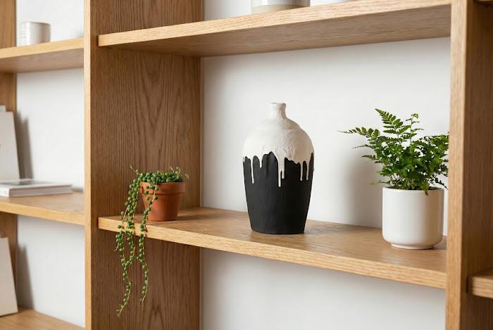 Porcelain Drip Vase, Short