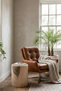 Natural Log Stool, Suar Wood