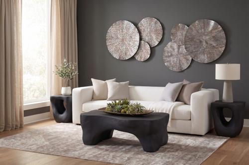 Strata Coffee Table, Charcoal Stone