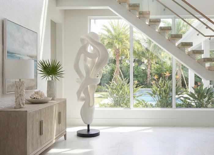 Cast Dancing Sculpture, Saute, Faux Bleached