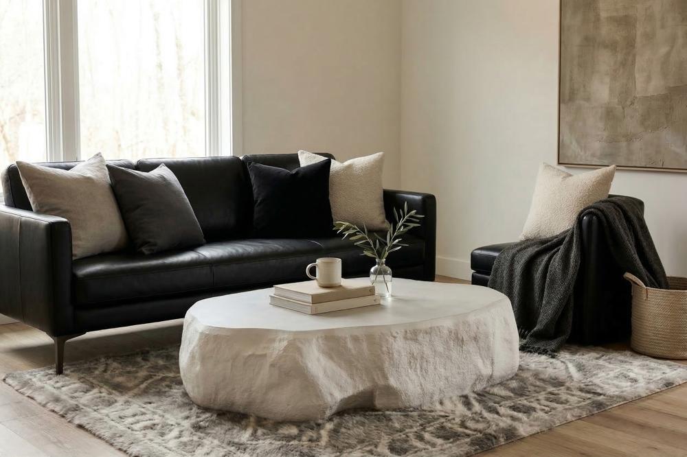 Quarry Coffee Table, Extra Large, White Glamstone