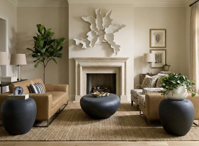 River Stone Side Table, Charcoal Stone