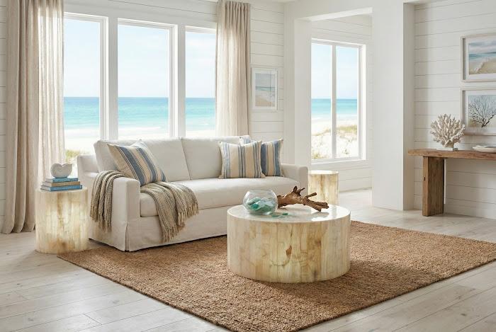 Onyx  Round Side Table, White