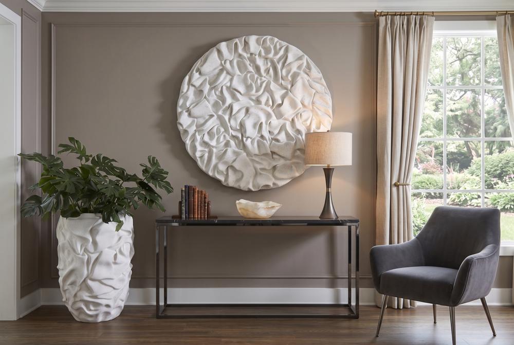 Drape Planter, White Stone