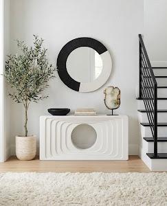 Centered Console Table, Roman Stone