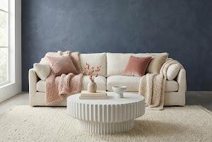 Vetra Coffee Table, White Stone