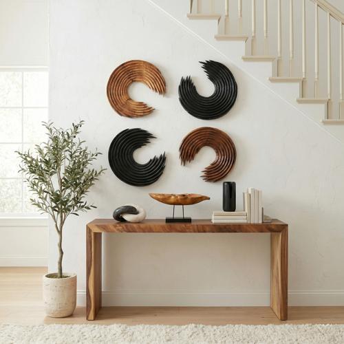 Swoop Wall Art, Natural Wood, Large