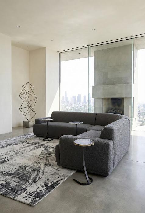 Agate Side Table, Horseshoe Base, Assorted