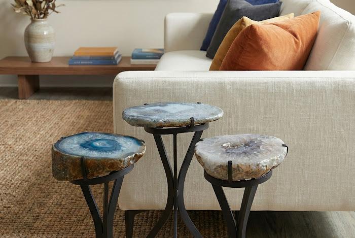 Agate Side Table, Assorted