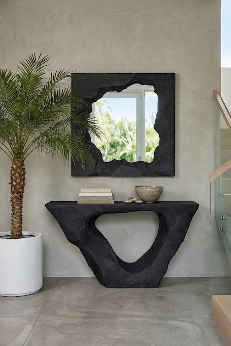 Strata Console, Charcoal Stone