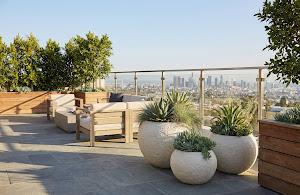 Aera Planter, Wide, Off White, Small