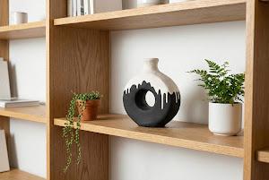 Porcelain Drip Vase, With Circle Hole