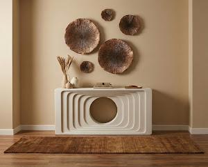 Centered Console Table, Roman Stone