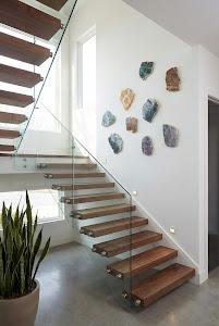 Gem Wall Tile in Brass Setting, Earth Marble