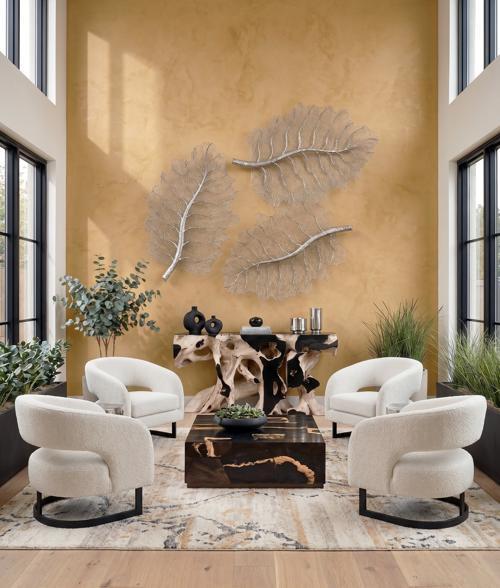 Petramosaic Coffee Table, Brass Base