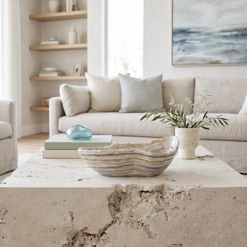 Cast Gray Onyx Bowl, Faux Finish, Small