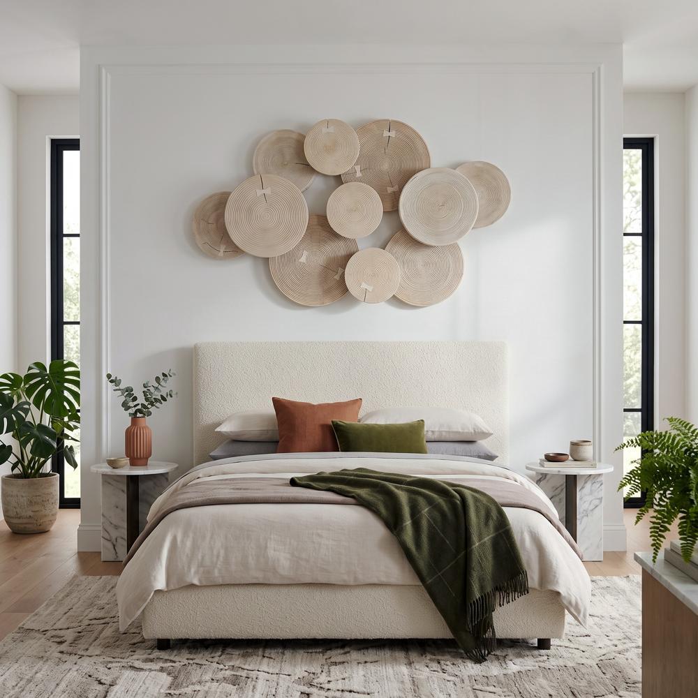 Clouds Wall Art, Bleached Finish