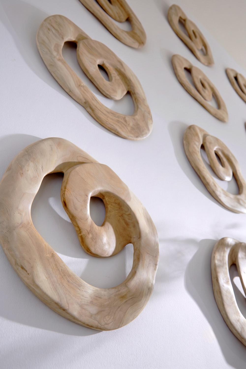  Swirl Wall Tile, Teak Wood, Assorted, Bleached