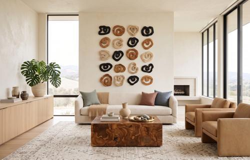 Teak Slice Coffee Table, Rectangle