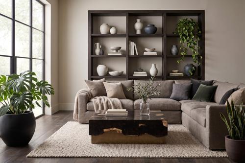 Petramosaic Coffee Table, Brass Base