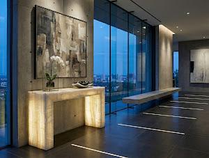 Onyx Console Table, Clear White