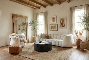 Teak Chunk Round Coffee Table, Black