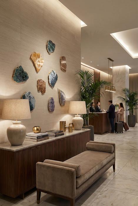 Gem Wall Tile in Brass Setting, Earth Marble