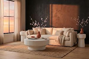 Vetra Coffee Table, White Stone