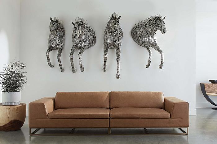Herd of Horses Wall Sculpture F 