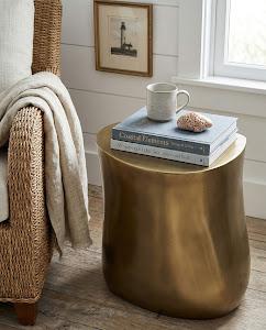  Mellow Side Table, Polished Brass