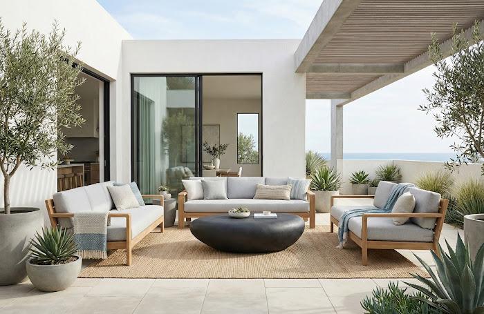 River Stone Coffee Table, Charcoal Stone, Extra Large