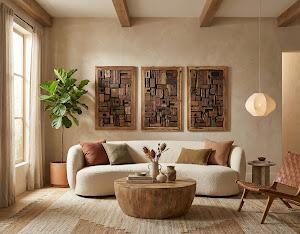 Asken Wall Art, Wood, SM