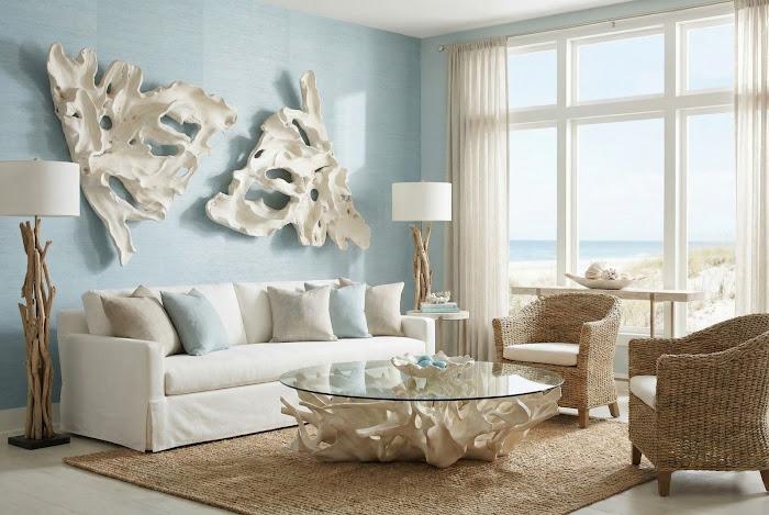 Contour Cast Root Triangle Wall Art, Faux Bleached