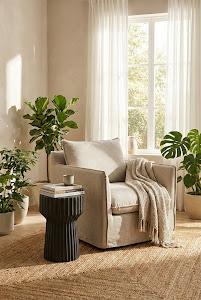 Vetra Side Table, Charcoal Stone