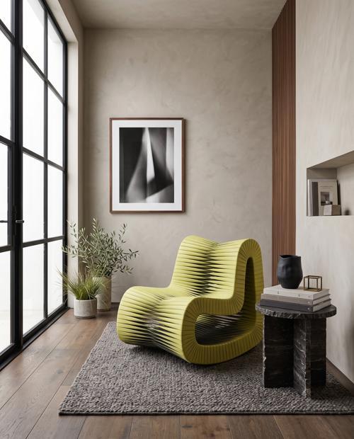 Seat Belt Rocking Chair, Green