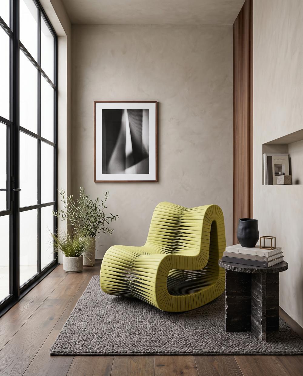 Seat Belt Rocking Chair, Green