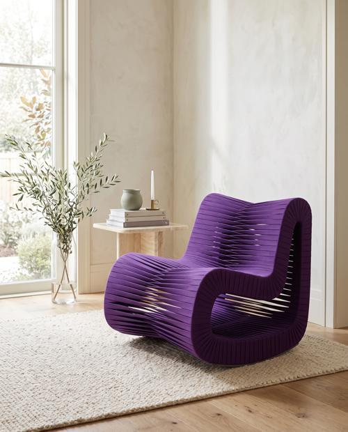 Seat Belt Rocking Chair, Purple