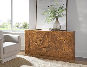 Teak Slice Console, Natural