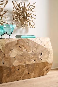 Prism Console Table, Bleached