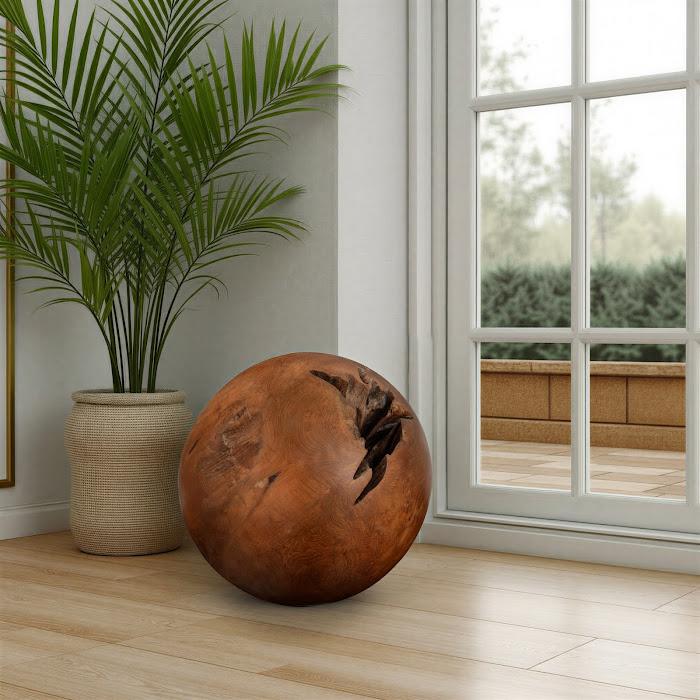Teak Wood Ball, Medium 