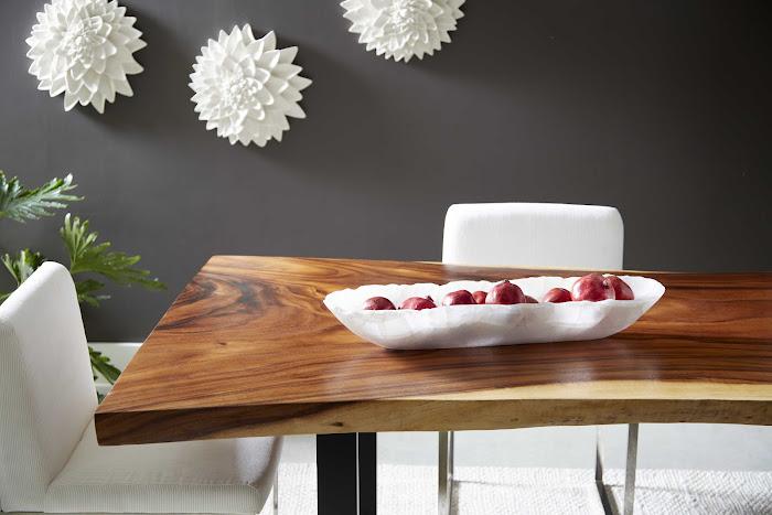 Onyx Canoe Bowl, White