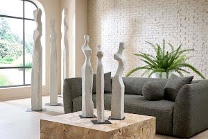 Cast Women Sculptures, Roman Stone, Set of 3
