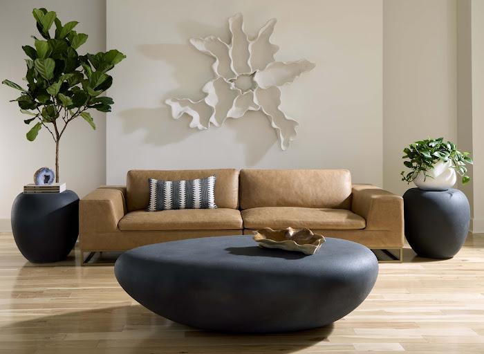 Contour Cast Root Flower Wall Art, White Stone