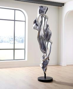 Cast Dancing Sculpture, Coupé, Silver Leaf